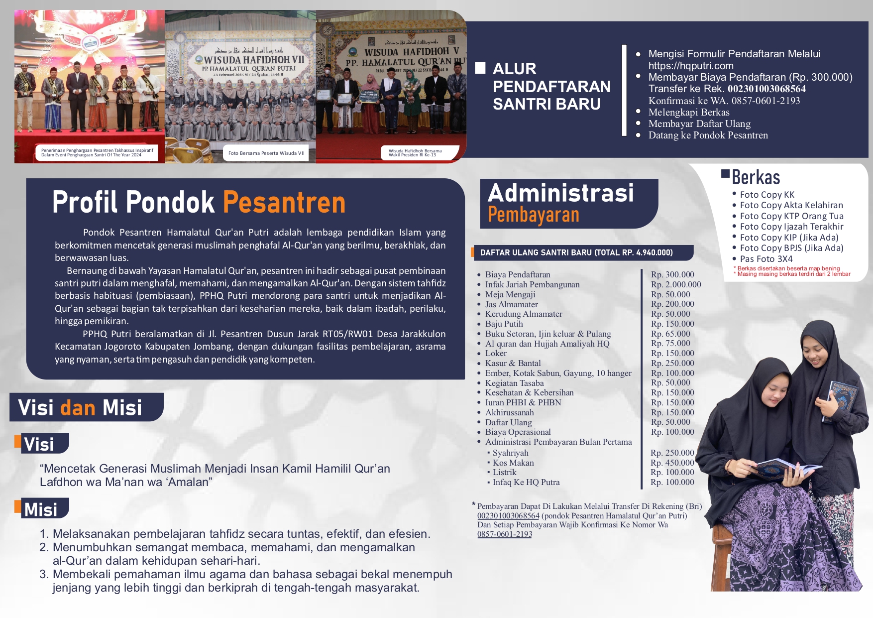 Brosur dan Biaya Pendaftaran Pondok Pesantren Hamalatul Qur'an Putri 2025-2026 (2)